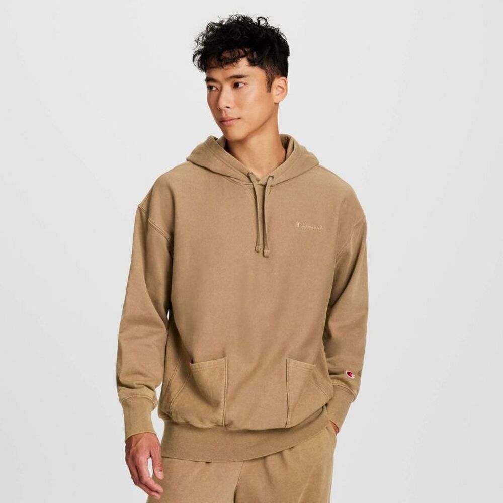 Champion Men's Washed Hoodie - Sand Pepper XL